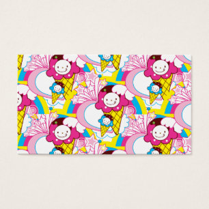 Cartes De Visite Crème glacée de Kawaii Uber mignon
