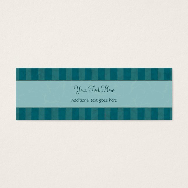 Cartes De Visite Crème sur fraises Turquoises et rayures florales a (Devant)