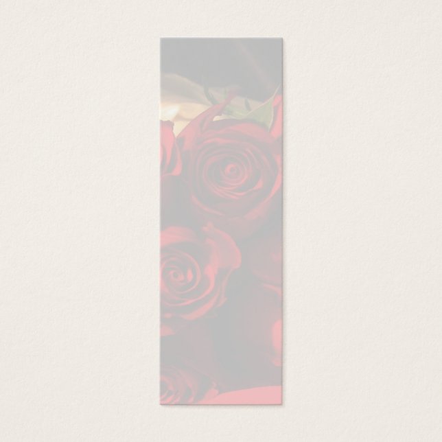 Cartes De Visite "Crimson Rose Bouquet" - Signet (Devant)