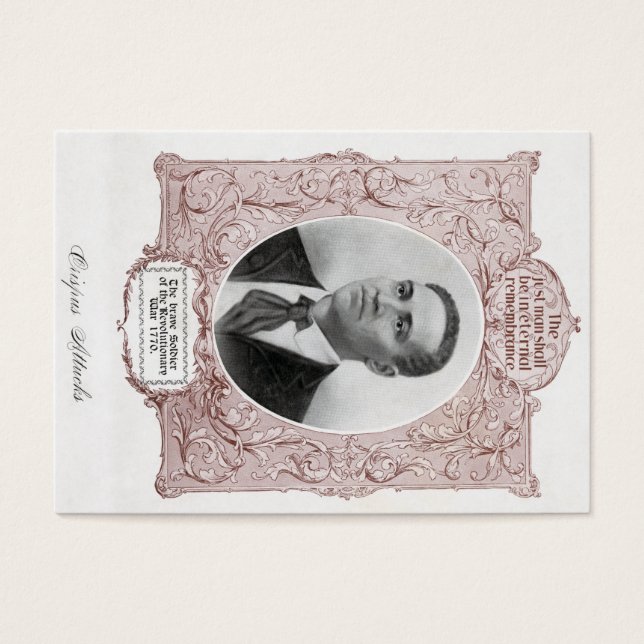 Cartes De Visite Crispus Attucks : Martyr de la révolution américai (Devant)