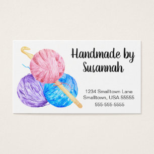Cartes De Visite Crochet crochet et fils faits main