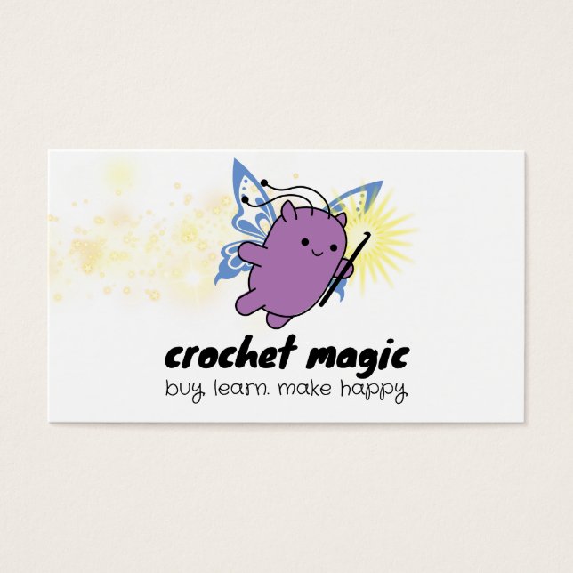Cartes De Visite Crochet crochet fairy joli animal elf fils artisan (Devant)