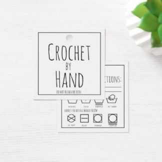 Cartes De Visite Crochet par Carré à la main Hang Tag & soins étiqu
