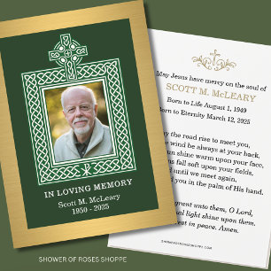 Cartes De Visite Croix celtique du Mémorial irlandais avec Chi-Rho
