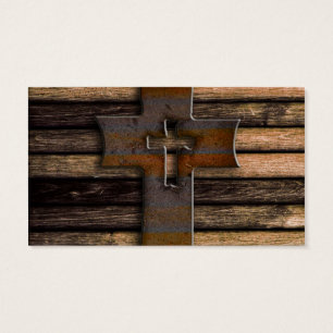 Cartes De Visite Croix en bois Brown naturelle