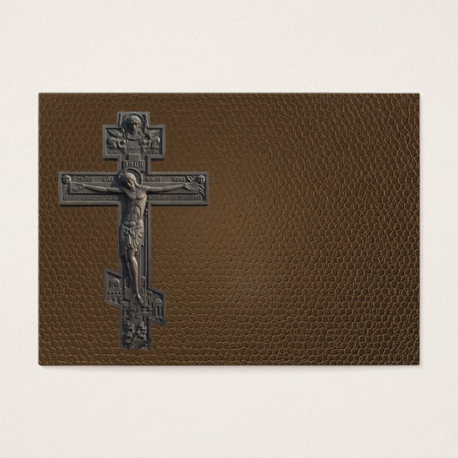 Cartes De Visite Croix orthodoxe russe (Devant)