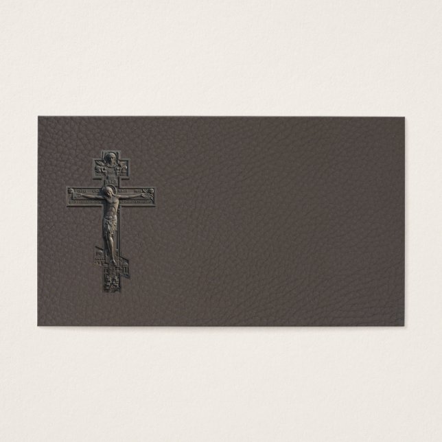 Cartes De Visite Croix orthodoxe russe (Devant)