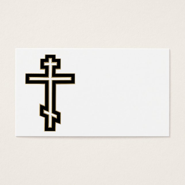 Cartes De Visite Croix orthodoxe russe (Devant)