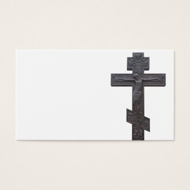Cartes De Visite Croix orthodoxe russe (Devant)