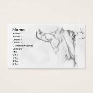 Cartes De Visite Croquis artistique d'un homme retour