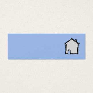 Cartes De Visite Croquis de maison. Noir et bleu.