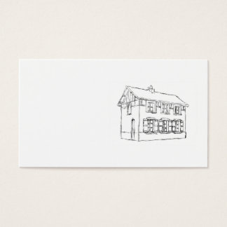 Cartes De Visite Croquis d'une vieille maison, avec des éclats.