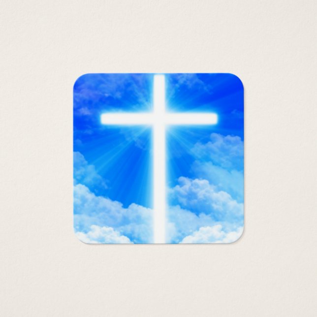 Cartes De Visite Cross of Light Jesus Christ Customizable Christian (Devant)