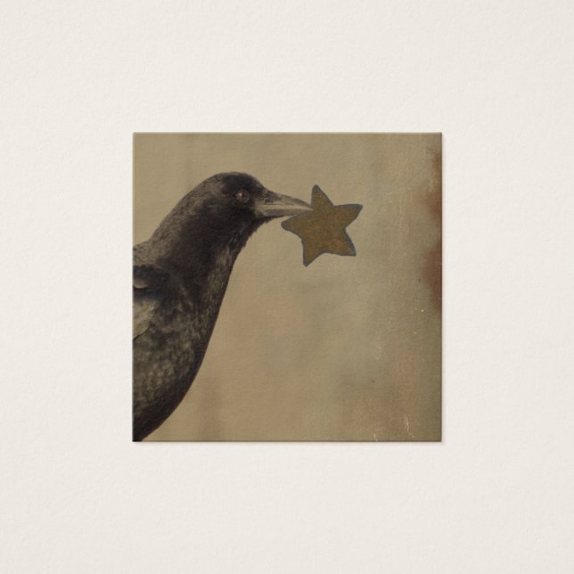 Cartes De Visite Crow Et Une Étoile Rustée (Devant)