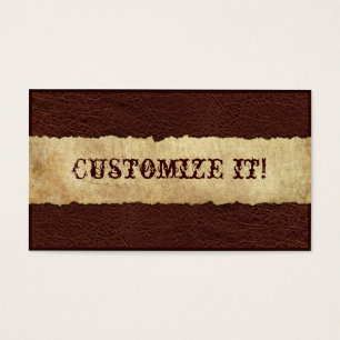 Cartes De Visite Cuir occidental PERSONNALISABLE