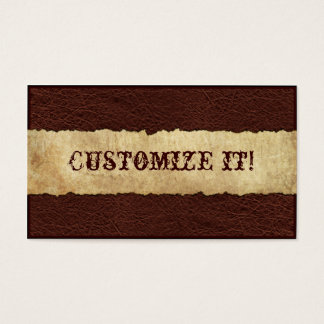 Cartes De Visite Cuir occidental PERSONNALISABLE
