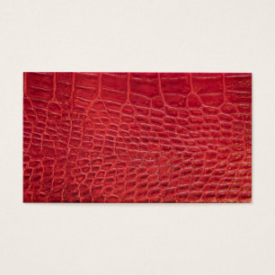Cartes De Visite Cuir rouge d'alligator de Faux