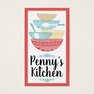 Cartes De Visite Cuisine empilée cuvettes de mélange carte-cadeau