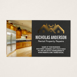 Cartes De Visite Cuisine   Logo de l'immobilier Gold
