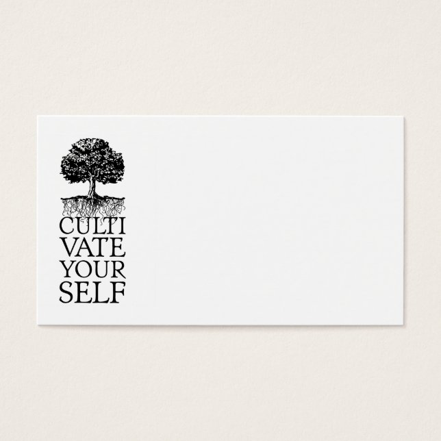Cartes De Visite Cultiver soi-même un arbre (Devant)