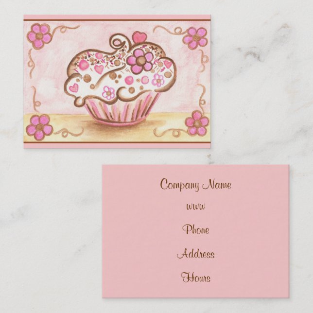 Cartes de visite Cupcake (Devant / Derrière)