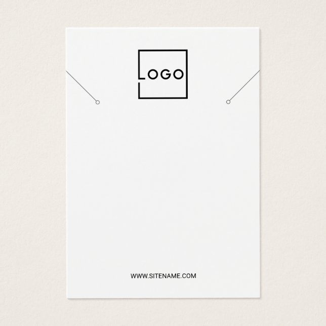 Cartes De Visite Custom Business Logo Necklace Display Cards (Devant)