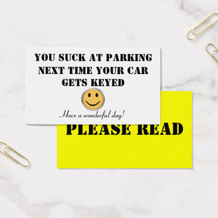 Cartes De Visite Custom parking card