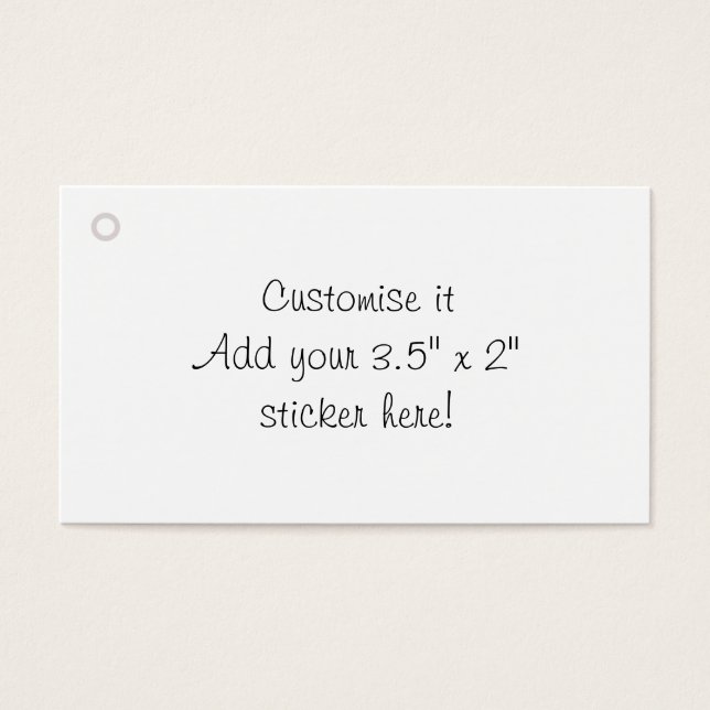 Cartes De Visite Customiser l'étiquette cadeau vierge (Devant)