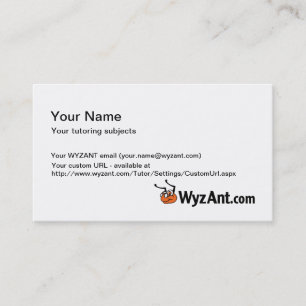 Cartes de visite customisés de WyzAnt