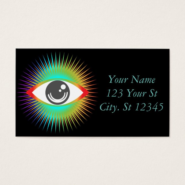 Cartes De Visite Cute clignotante OEil tonnerre (Devant)