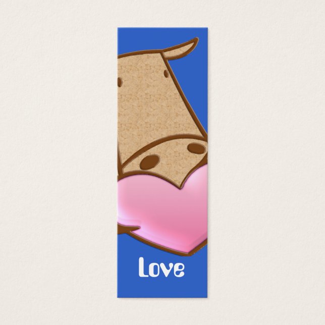 Cartes De Visite Cute Cow Love Signets (Devant)