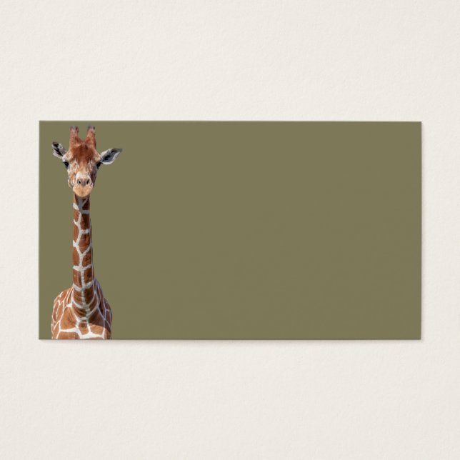 Cartes De Visite Cute giraffe face (Devant)