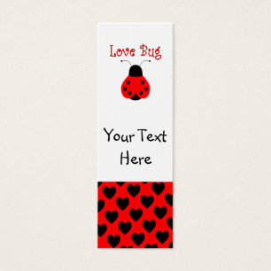 Cartes De Visite Cute Love Bug Heart Ladybug Signet