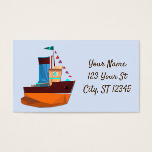 Cartes De Visite Cute Minuscule remorqueur Thunder-Cove