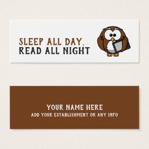 Cartes De Visite Cute Night Owl Signet