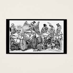 Cartes De Visite Cyclistes de Calavera circa 1800's en retard