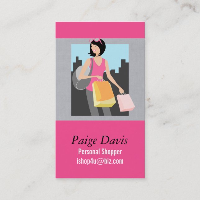 Cartes de visite d'achats personnels (Devant)