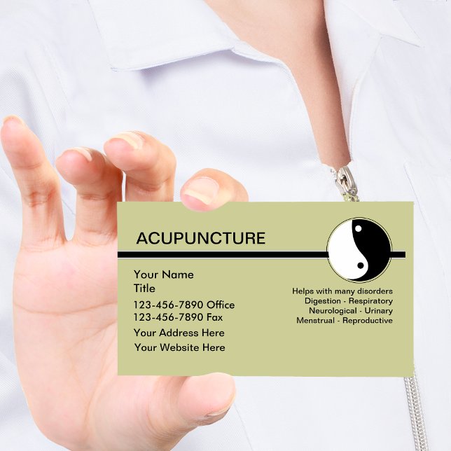 Cartes de visite d'acupuncture (Créateur téléchargé)