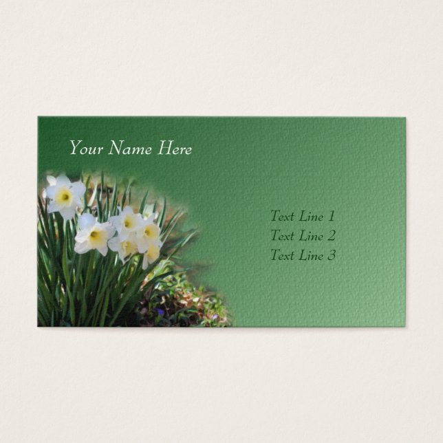 Cartes De Visite Daffodiques blanches (Devant)
