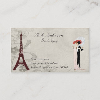 Cartes de visite d'agence de voyages - Tour Eiffel