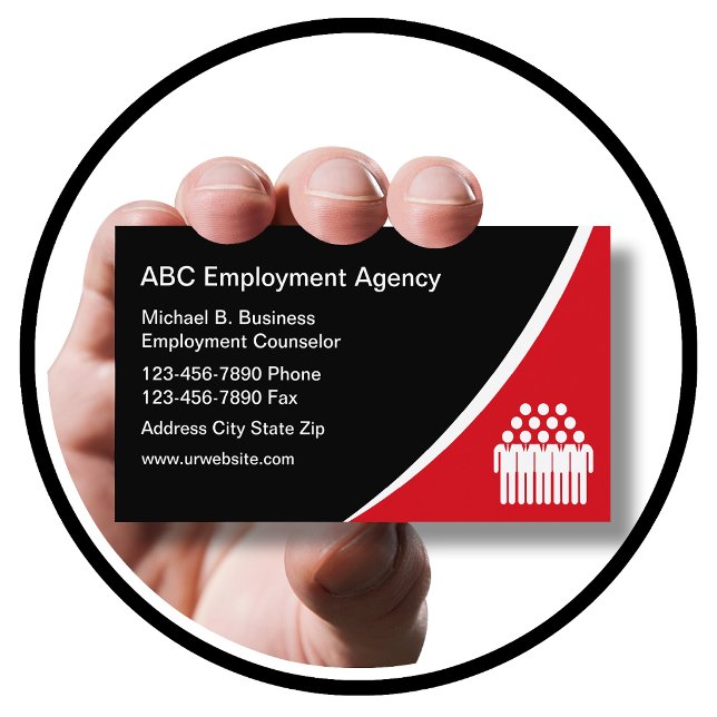 Cartes de visite d'agence d'emploi (Créateur téléchargé)