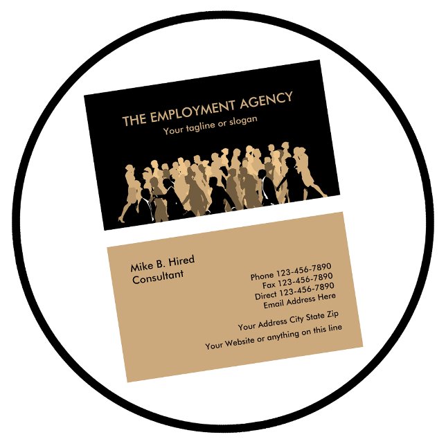 Cartes de visite d'agence d'emploi (Créateur téléchargé)