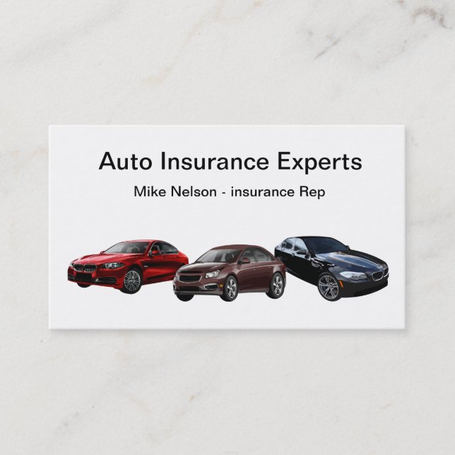 Cartes de visite d'agent d'assurance automobile (Devant)