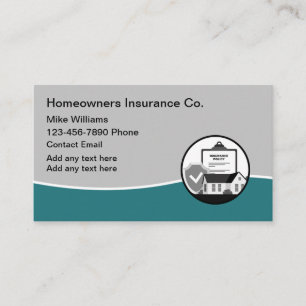 Cartes de visite d'agent d'assurance habitation