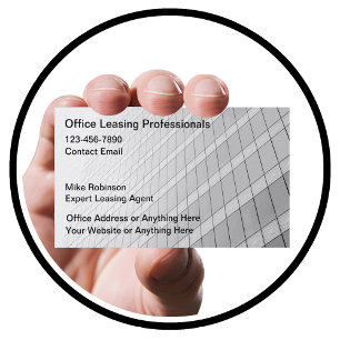 Cartes de visite d'agent de location de bureaux co