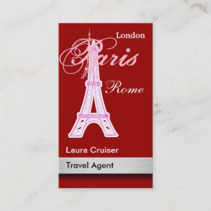 Cartes de visite d'agent de voyages