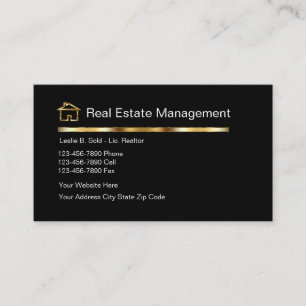 Cartes de visite d'agent immobilier chic