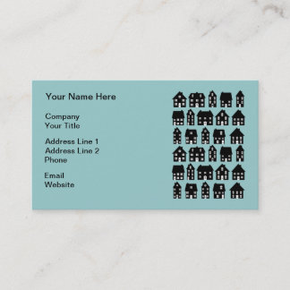 Cartes de visite d'agent immobilier d'icônes de