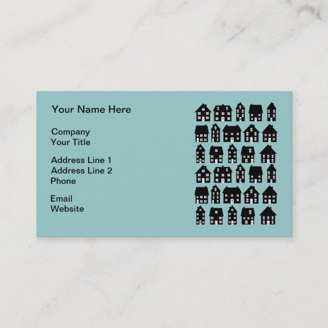 Cartes de visite d'agent immobilier d'icônes de (Devant)
