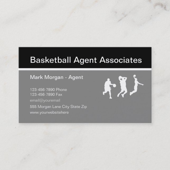 Cartes de visite d'agent sportif (Devant)
